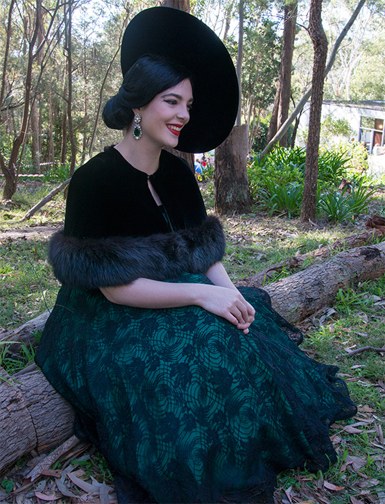 Stylist Casey Simms from Forever Vintage of Five Dock at Fifties Fair, Rose Seidler House, Sydney