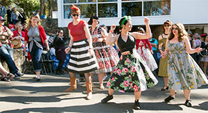 Dancing at Fifties Fair at Roose Seidler House, Wahroonga
