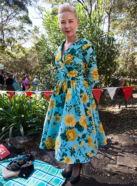 Tahra Carniato of Sydney at Fifties Fair, Rose Seidler House, Sydney