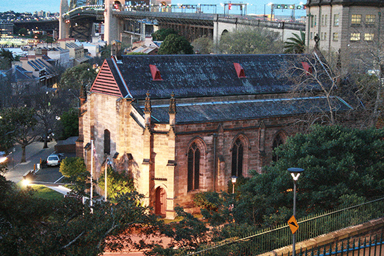 Holy Trinity Church, also known as the Garrison Church, in Millers Point, Sydney