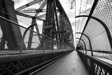 Pedestrian walkway on the Sydney Harbour Bridge