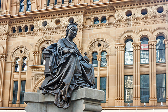 Statue of Queen Victoria outside the Queen Victoria Building (QVB), Sydney