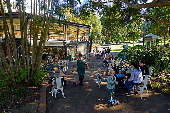 The restaurant and cafe at the Sydney Royal Botanic Gardens, Sydney