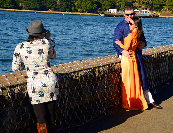 The Sydney Royal Botanic Garden is a popular location for wedding photographs