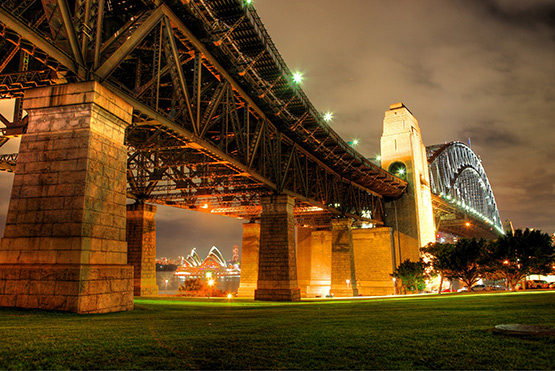 Sydney Harbour Bridge at night