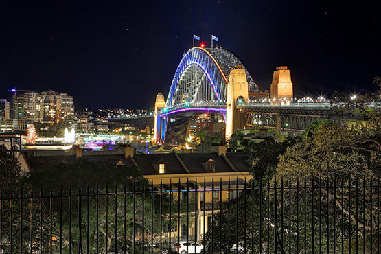Sydney Harbour Bridge at night