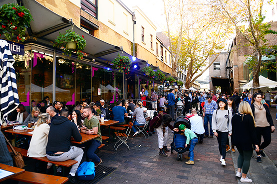 The Rocks cafes and restaurants, Sydney