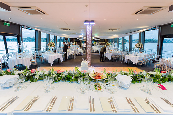 Wedding function on Sydney Harbour cruise boat
